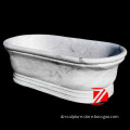 white marble morden stone bathtub